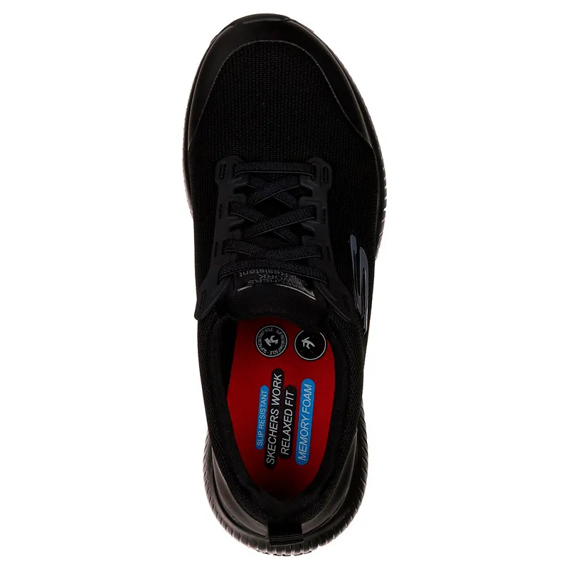 ZAPATILLA MUJER CORDONES ELáSTICOS NEGRA SQUAD SR  SKECHERS