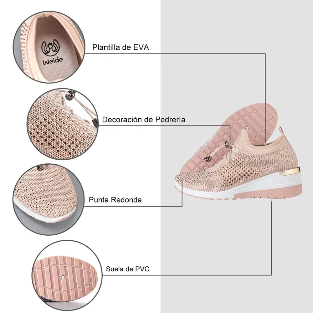 ZAPATILLAS PLATAFORMA MUJER ROSADO WEIDE TFA98Z