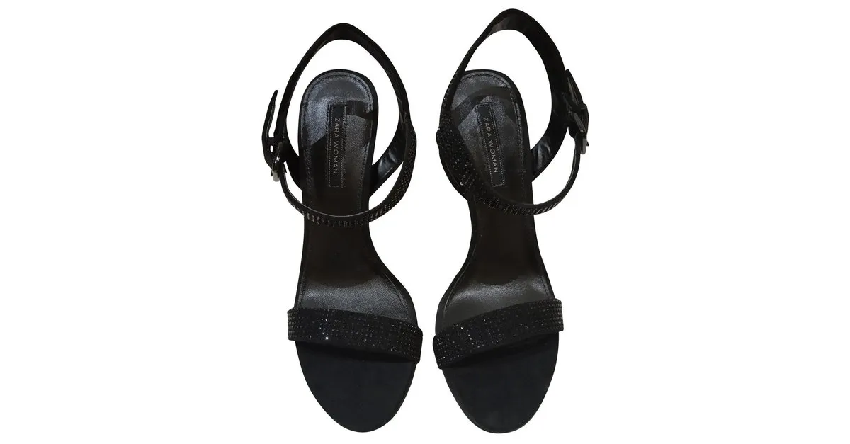 Zara Sandalias Negro 