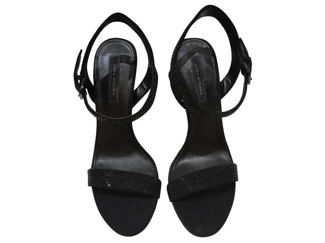 Zara Sandalias Negro 