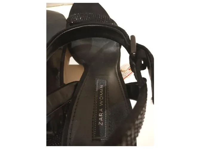 Zara Sandalias Negro 